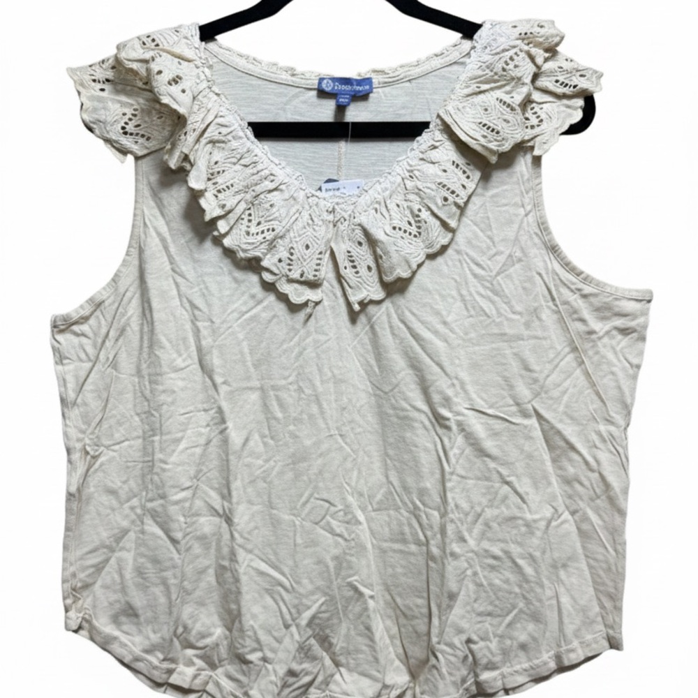 Democracy NWT ruffle tank top Size 1X 

PTP 21.5